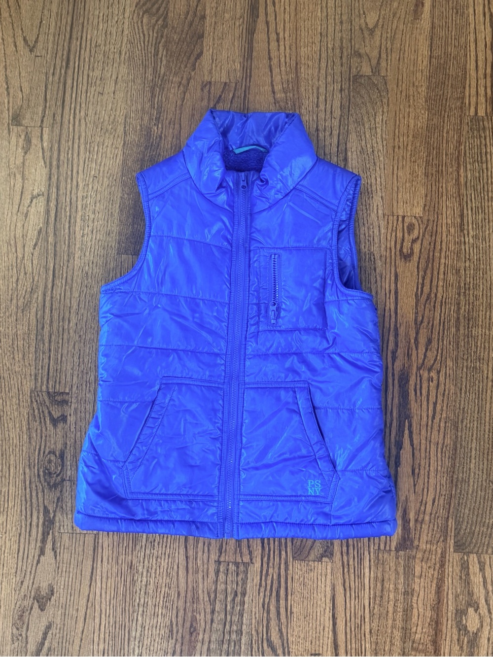 PS Aeropostale Girls Blue Puffer Vest Sherpa Lined Size XL 14